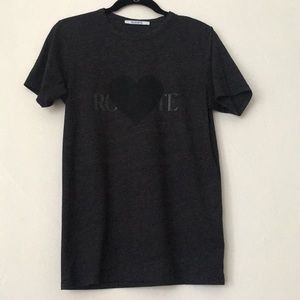 Rodarte heart T-shirt size S gray